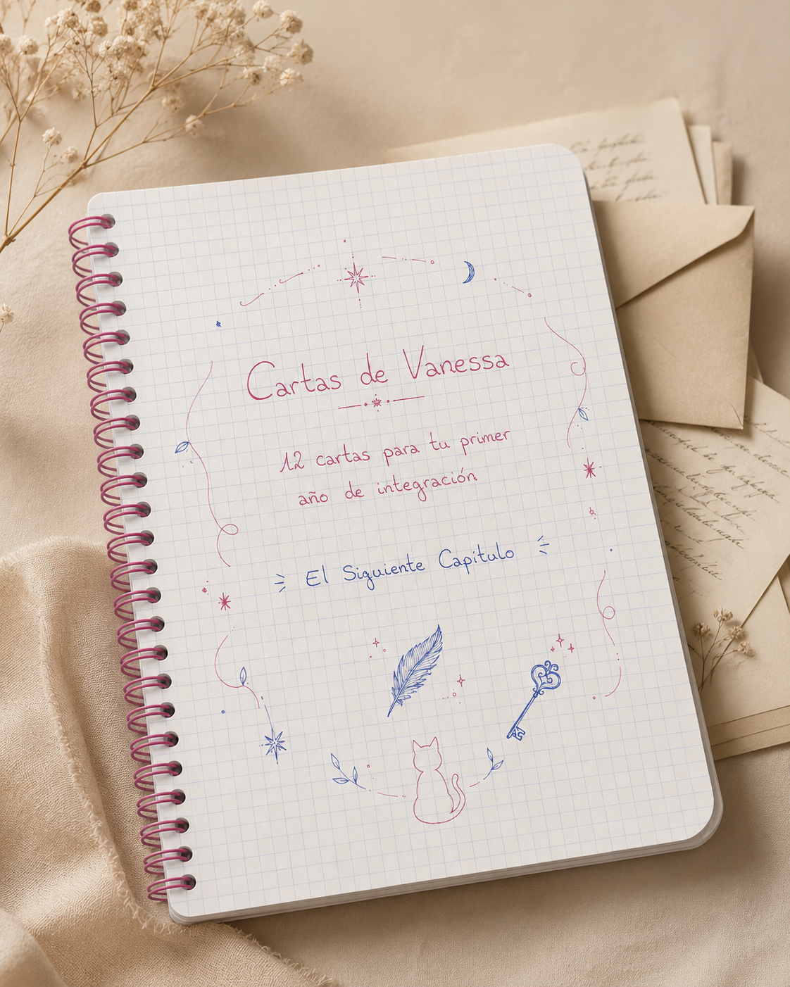 Mockup 3D del bonus 12 Cartas de Vanessa